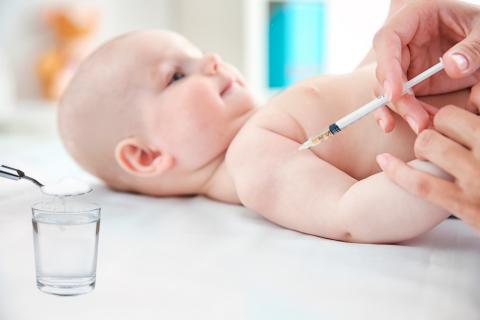 El azúcar mitiga el dolor de una inyección en los bebés