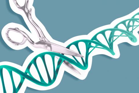Concepto de edición genética CRISPR