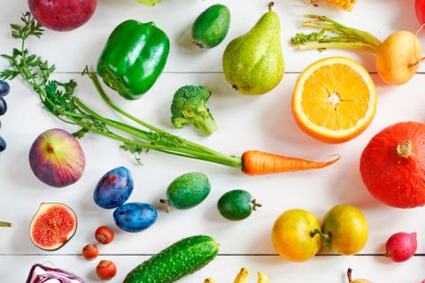 Frutas y verduras de todos los colores