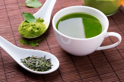 Taza de té verde