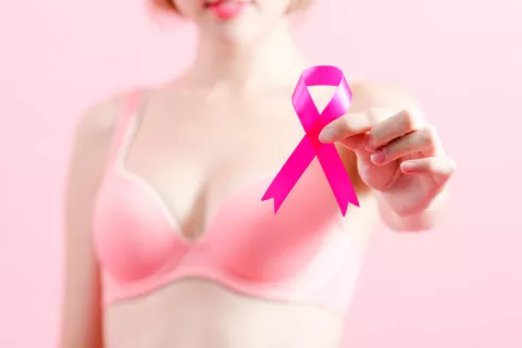Lazo rosa del cáncer de mama