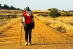 Persona mayor realizando el Camino de Santiago