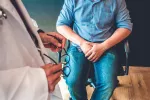 Causas de la infección por el micoplasma genital Hombre en el médico por posible problema de infección por transmisión sexual