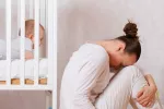 Mujer con problemas de depresión posparto