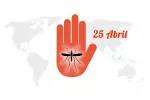 Día Mundial del Paludismo, acabemos con la malaria para siempre dibujo mano y mosquito