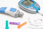 Desarrollan un prometedor fármaco para curar la diabetes tipo 1 Concepto de diabetes, fármaco y aparato para realizar la prueba del azúcar