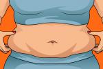 Ilustración de una mujer con obesidad abdominal