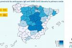 Mapa de prevalencia del coronavirus en España