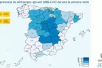 Mapa de prevalencia del coronavirus en España