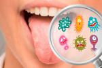  Gérmenes de la boca y bacterias observados por una lupa