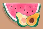 Pardeamiento enzimático: ¿por qué se oxida la fruta al cortarla? Ilustración de fruta oxidada cortada por la mitad