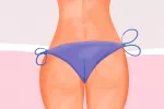 Brazilian butt lift, riesgos del aumento de glúteos Ilustración de unos glúteos de mujer