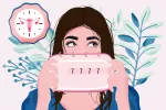 Menopausia precoz, causas y cómo aliviar sus síntomas Ilustración de una mujer con un calendario menstrual