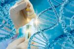 Científico manipulando el ADN de un humano