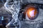 Concepto de aplicación de la inteligencia artificial en el ojo