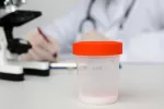 Dos estudios hallan microplásticos en todas las muestras de semen analizadas Médico toma notas tras analizar muestra de semen al microscopio