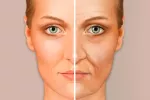 Cara de Ozempic, así envejece el rostro el adelgazante de moda Ilustración sobre la evolución del envejecimiento en el rostro de una mujer
