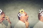 Responder estas 3 preguntas clave ayudaría a detectar alzhéimer temprano Vista lateral de una persona mayor en diferentes momentos pensando