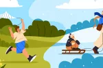 Revelan cómo influyen el frío y el calor en la salud mental de los jóvenes Ilustración sobre momentos veraniegos e invernales