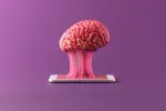 El uso del smartphone altera la actividad del cerebro Un cerebro se pega como un chicle a la pantalla del smartphone