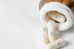 Administrar vitamina B3 de forma dirigida al intestino reduce signos de cansancio en pacientes con COVID Frasco del que salen cápsulas de vitamina B3