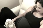 Mujer con un embarazo tardío