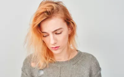 Anhedonia, ausencia de placer Mujer con anhedonia, sin placer