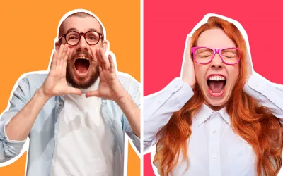 ¿Por qué gritamos? Dos personas gritando