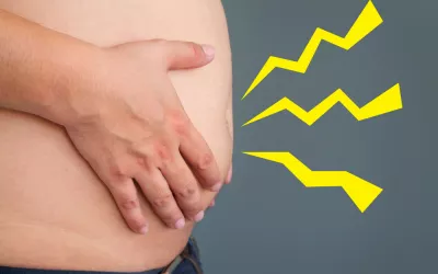 persona obesa con síntomas del síndrome de dumping