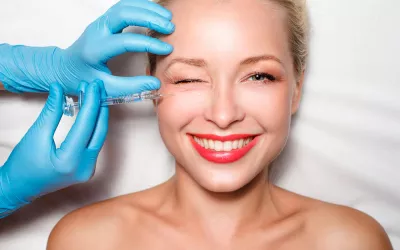 Ácido hialurónico Chica en un tratamiento de belleza con ácido hialurónico