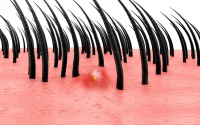 Foliculitis o pelos encarnados