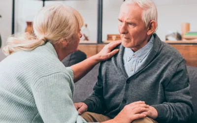 Hombre con demencia de cuerpos de lewy