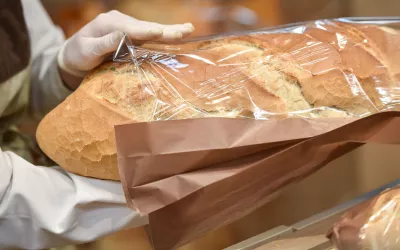 Barra de pan envasada y coronavirus