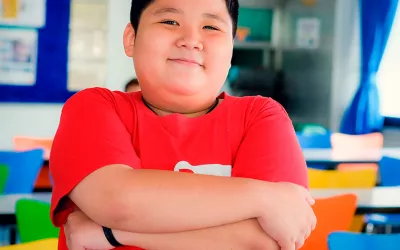 Adolescente con problemas de obesidad