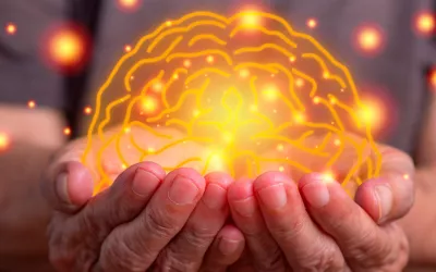 Predicen con IA el envejecimiento del cerebro asociado al alzhéimer Ilustración 3D de un cerebro artificial