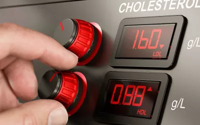 Panel medidor de los niveles HDL y LDL de colesterol