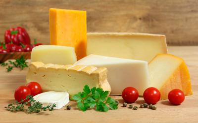 Distintas variedades de queso