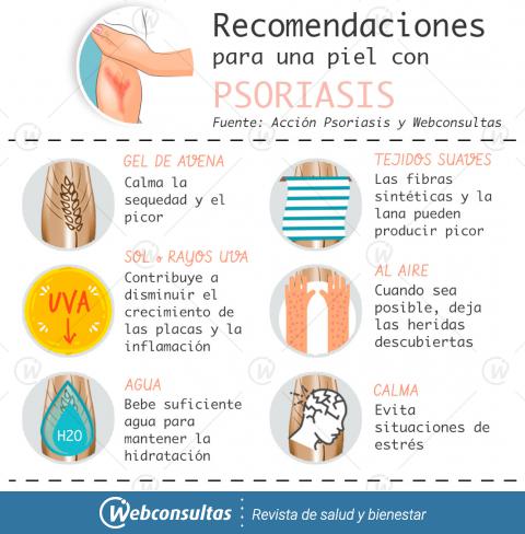 Recomendaciones para una piel sin psoriasis