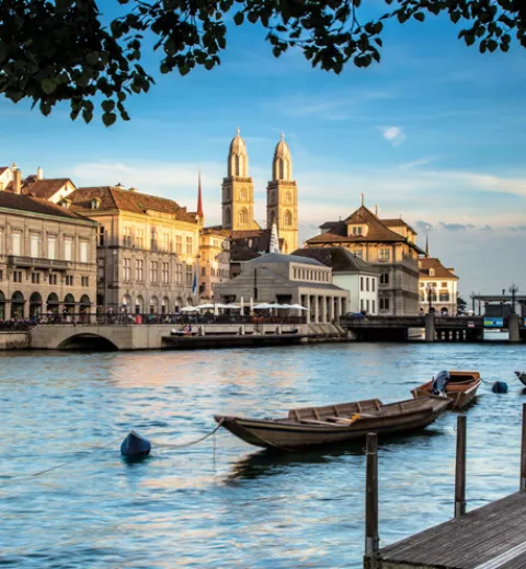 Atardecer en el río Limmat. @ ST/SwissImage.